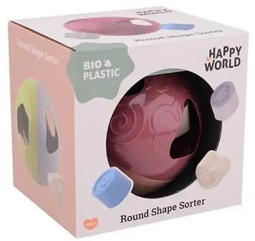 8711866222841 – Happy World Bio Plastic Ronde forme à trier en boîte 16x13,5x15,5 cm – Grossiste jouets éducatifs