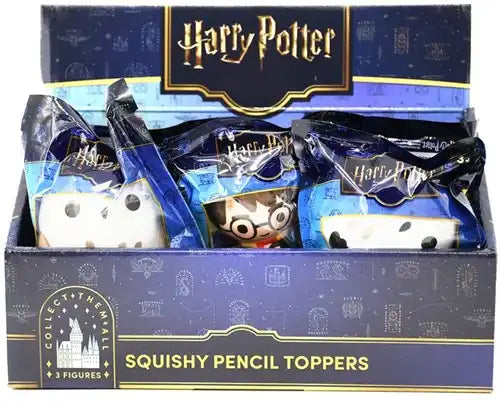 8721077565842 – Harry Potter Squishy Pencil Topper 10x12,5 cm (3 modèles assortis, colis de 12 pcs) dispo Simcha.fr