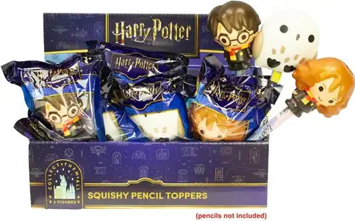 8721077565842 – Harry Potter Squishy Pencil Topper 10x12,5 cm (3 modèles assortis, colis de 12 pcs) dispo Simcha.fr
