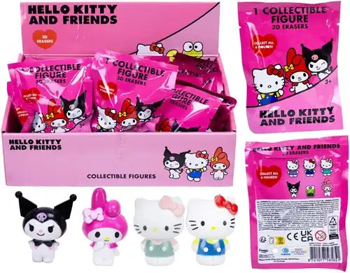 8721077565651 – Hello Kitty and Friends 3D Erasers en Blindbag 9x12 cm – Display de 24 pièces officielles Sanrio