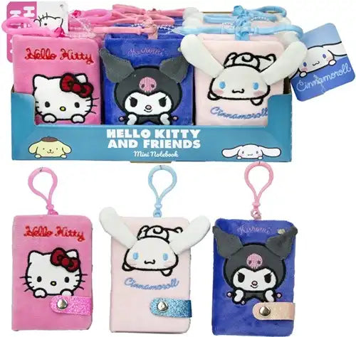 Hello Kitty Mini Carnet Peluche 7x10cm + Bagclip assortis in display (18)