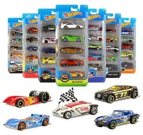 074299018060 – Hot Wheels Die-Cast véhicules 5-Pack assortis 11×27 cm – Colis de 4 pièces