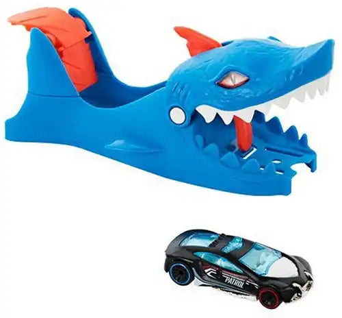 887961924350 – Colis de 8 pcs : Hot Wheels Dino / Shark Launcher Playset avec véhicule 10x28 cm – Grossiste Mattel Hot Wheels