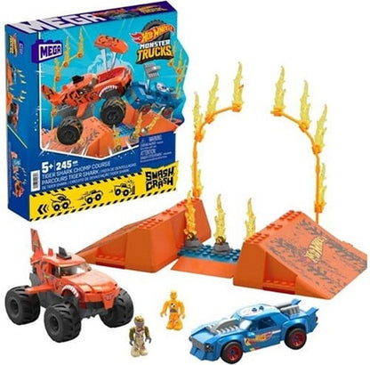194735102747	Hot Wheels Monster Trucks Tiger Shark Chomp Course 26x26cm