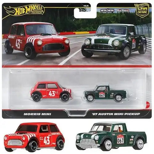 1 pièce – 194735262540 – Vente en gros Hot Wheels Premium Car Culture 2-Pack Mini Cooper 1:64 Die-Cast
