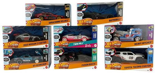 194735166756 Lot 8x Hot Wheels Pull Back Cars 7,5x15cm Mattel