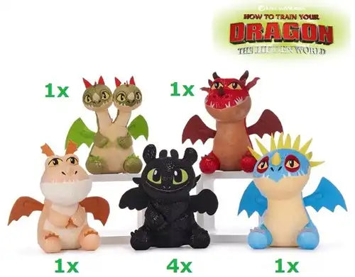 5038104010545 – Peluches Dragons How to Train Your Dragon 5 assortis S2 22cm (colis 8 pièces)