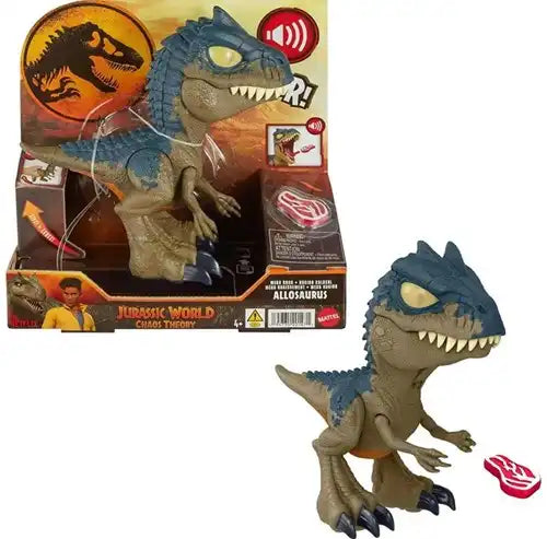 194735201471 – Jurassic World Chaos Theory Mega Roar Allosaurus avec son 22x22 cm – Grossiste figurines dinosaures Mattel