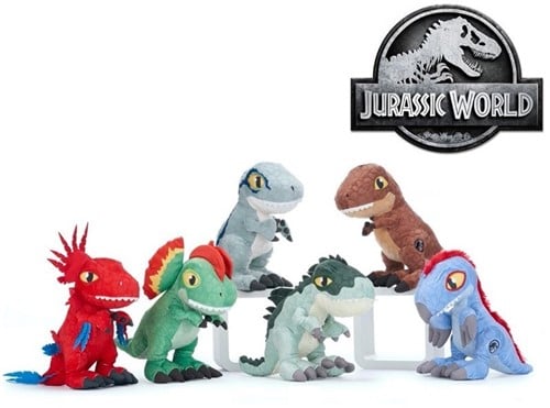 5038104010248 – Lot 6 Peluches Jurassic World Dominion – Dinosaures Assortis 30cm – Jouet Officiel Doux et Coloré