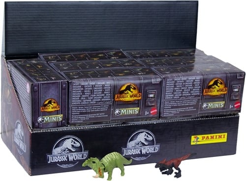 lot de 14 pcs : Jurassic World Minis Figure boîte aveugle avec 1 spécial ou lot de 2 dinosaures 6x12cm assortis en présentoir         Dinoworld