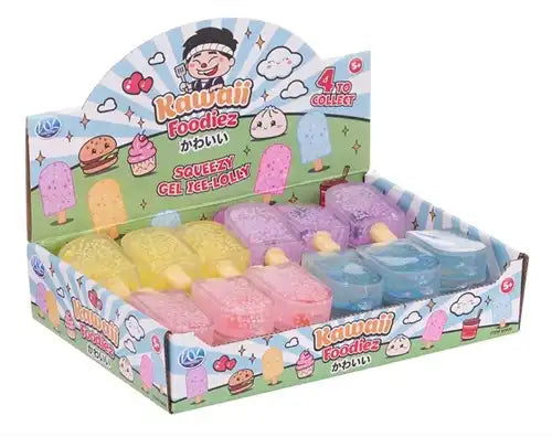 5038104658006 – Colis de 24 pcs Kawaii Foodiez Squishy Gel Ice-Lolly (4 assortis en display)