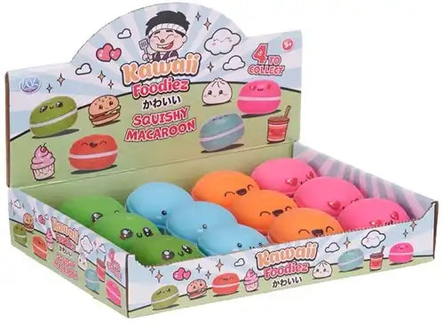 5038104657962 – Lot revendeur de 12 pcs Kawaii Foodiez Squishy Macaron 6,5cm – Vente en gros