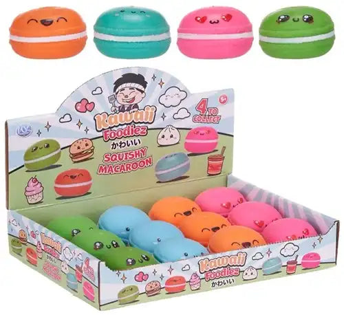 5038104657962 – Lot revendeur de 12 pcs Kawaii Foodiez Squishy Macaron 6,5cm – Vente en gros