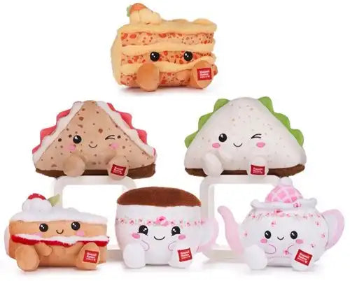 5038104494840 – Kawaii Kuties Peluche Afternoon Tea assortis 19 cm – Colis de 6 pièces