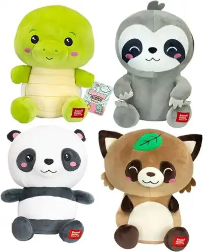 5038104838835 – Lot revendeur de 4 pcs Peluche Kawaii Kuties 24cm – Vente en gros peluches assorties
