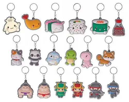 Porte-clés Kawaii Kuties Laser 18 assortis (2 faces) Colis de 72 (EAN 5038104656651)