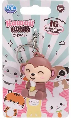5038104657672 – Lot revendeur de 48 pcs – Vente en gros Kawaii Kuties Porte-clés 3D 16 assortis 6cm