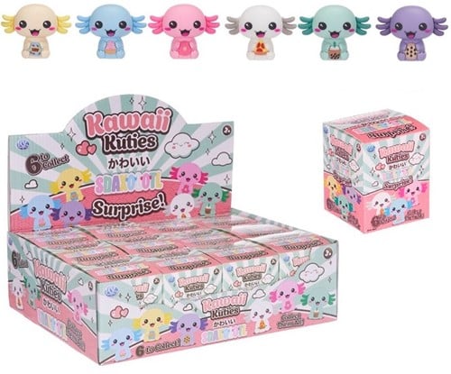 5038104659089 – Lot de 12 Kawaii Kuties Snaxolotl 8 cm en blindbox – Figurines surprises mignonnes à collectionner – Simcha FR
