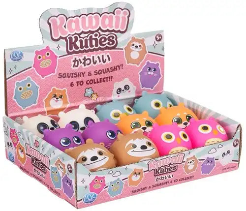 5038104658037 – Colis 12 pcs Kawaii Kuties Squishy – Jouets anti-stress 8,5 cm assortis en display