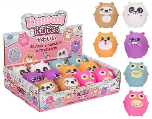 5038104658037 – Colis 12 pcs Kawaii Kuties Squishy – Jouets anti-stress 8,5 cm assortis en display