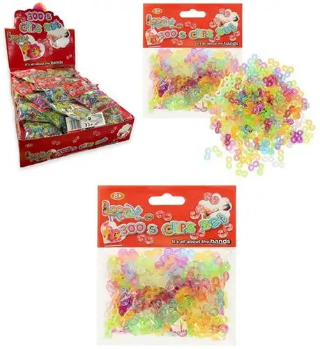 5021813118107 – Colis de 96 pcs Loom Twister Set 300x S-Clips 9x11 cm – Vente en gros Loom Twister – Grossiste accessoires créatifs pour enfants