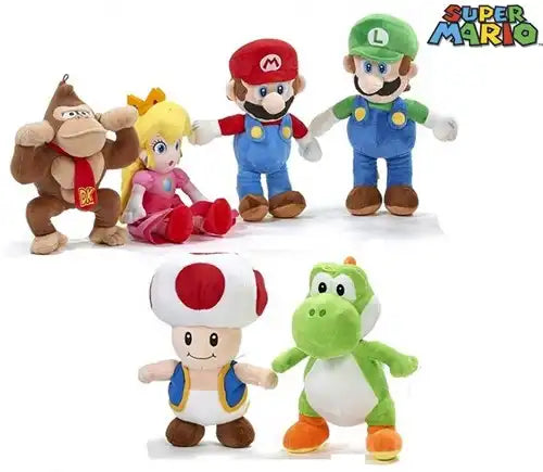 5038104051746 – Colis de 6 pièces : Mario Bros Peluche 6 assortis 30 cm
