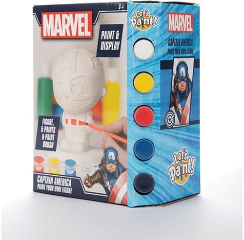 5056219063720 – Marvel Paint Your Own Figure Captain America 14x19cm – Kit Peinture Figurine