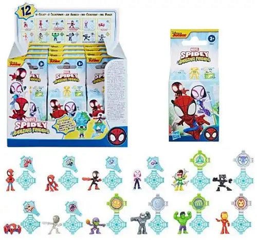 5010996197856 – Colis de 12 pcs Marvel Spidey and His Amazing Friends Figurines de collection 6,5×14,5 cm – Boîtes aveugles assorties – Grossiste Marvel