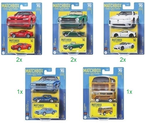 Matchbox Die-Cast Cars Collectors 1:64 assortis 16x12,5cm