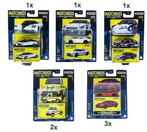 GBJ48 – Matchbox Die-Cast Cars Collectors 1:64 assortis – Colis de 8 pièces