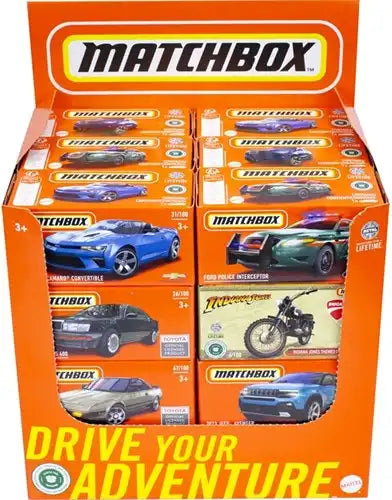 6947731029419 – Matchbox Drive Your Adventure Die-Cast véhicules exposés – Colis de 48 pièces