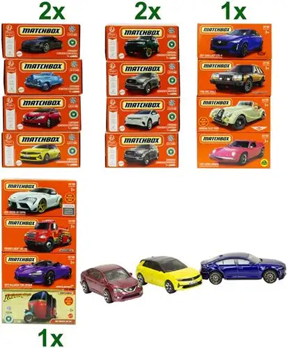 6947731029419 – Matchbox Drive Your Adventure véhicules Die-Cast en display (colis 48 pièces)