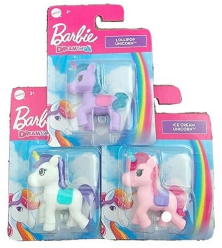 lot de 3 pcs : Mattel Barbie Dreamtopia Mini-figurines Licorne 5cm  8x11,5cm