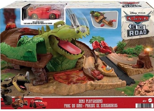 Mattel Disney Cars On the Road Playset avec véhicule Dino Playground 25x35,5cm