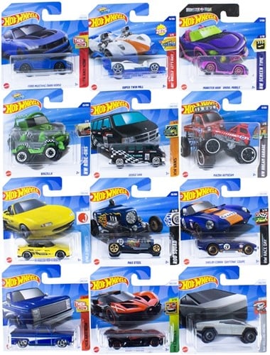 74299057854 | Lot de 72 pcs : Mattel Hot Wheels 16L Die-Cast 1:64 – Modèles Assortis Aléatoires