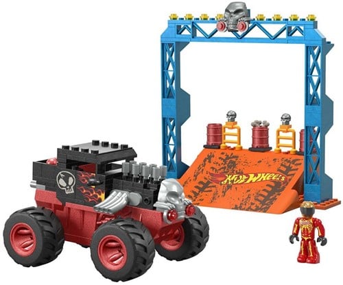 194735102686 | Mattel Hot Wheels MEGA Monster Trucks - Smash & Crash Bone Shaker - 151 pcs - 23x23cm