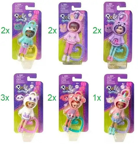 194735108602 – Mattel Polly Pocket Figurines avec clip 6 assortis 7,5x16cm (colis de 12 pièces)