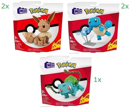 Mega Pokemon Build & Show 3 assortis 26x26cm