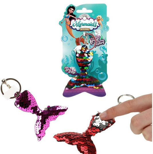 MERMAIDS Porte-clés queue de sirène 6x8cm 4 assortis
