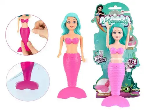 8714627058505 – Lot revendeur 12 pcs Poupées Sirènes Mermaids avec queue mobile 18 cm