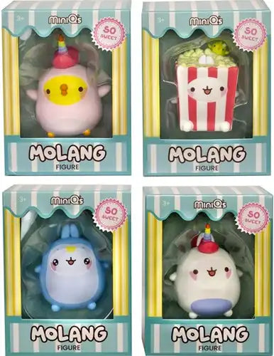 5056474214431 – Colis de 12 pcs : Molang MiniQs Figurines 8 cm assorties en boîte display – Grossiste produits dérivés officiels Molang