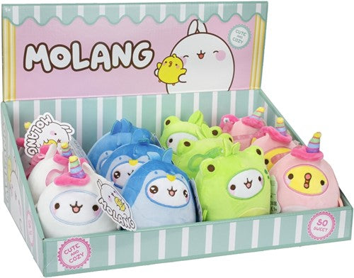 5056474213120 Lot 12x Molang Peluche 13cm + bagclip assortis display