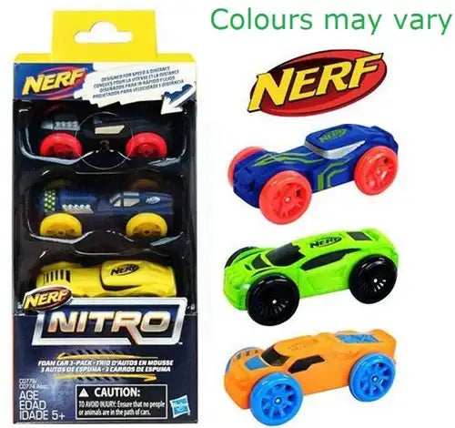 Nerf Nitro Foam Car 3-Pack 9x18cm