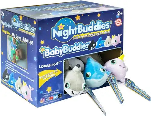 Night Buddies Peluche avec lumière 4 assortis 12cm in display (12)