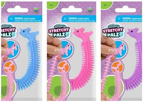 622222414405 – Colis 12 pcs Orb Sensory Stretchy Palz Unicorn – Jouets sensoriels extensibles 8×18 cm