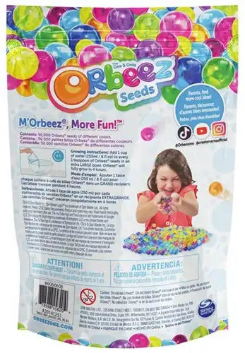778988458204 – Colis de 3 Orbeez Rainbow 50 000 billes sensorielle – 516 g en sachet refermable