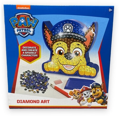 🏷️ 5055114345672 – Paw Patrol Diamond Art Chase 18x18 cm – Loisirs créatifs enfants 3+