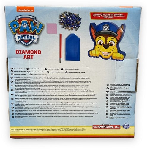 🏷️ 5055114345672 – Paw Patrol Diamond Art Chase 18x18 cm – Loisirs créatifs enfants 3+