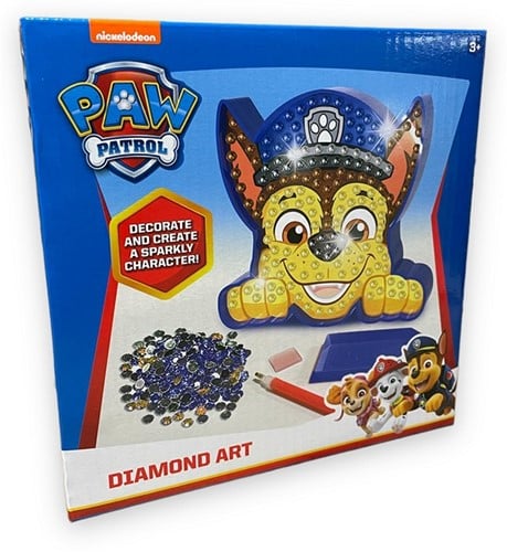 🏷️ 5055114345672 – Paw Patrol Diamond Art Chase 18x18 cm – Loisirs créatifs enfants 3+