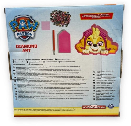 5056356738413 – Paw Patrol Diamond Art Skye 18x18cm – Activité Créative Enfant 3+